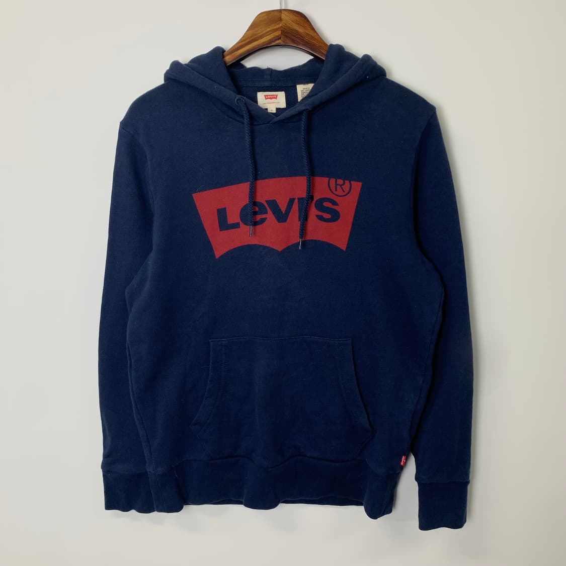 리바이스 박스로고 네이비 후드티 상품이미지2