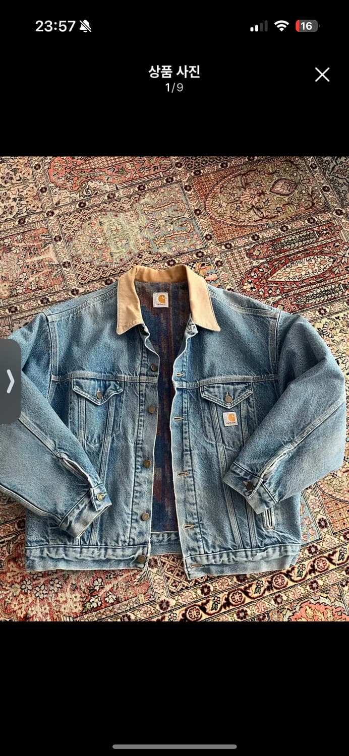 빈티지 칼하트 울라이닝 데님 자켓 상품이미지1