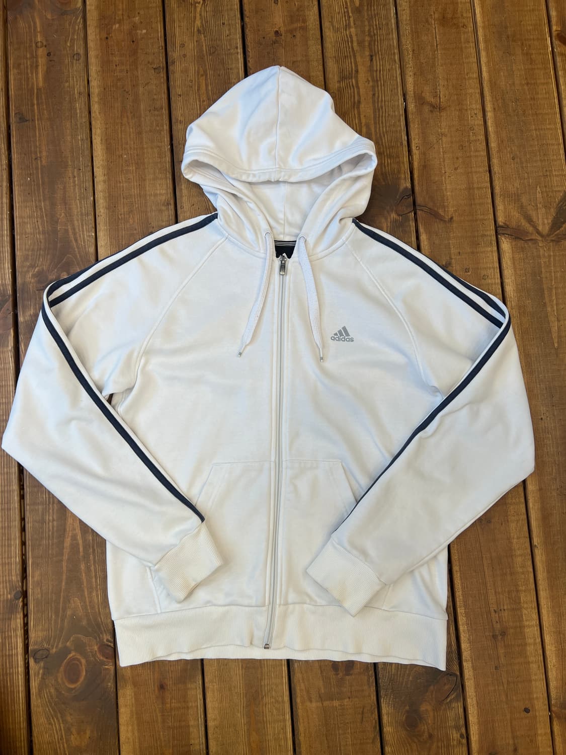 아디다스 화이트 네이비 후드져지 상품이미지6