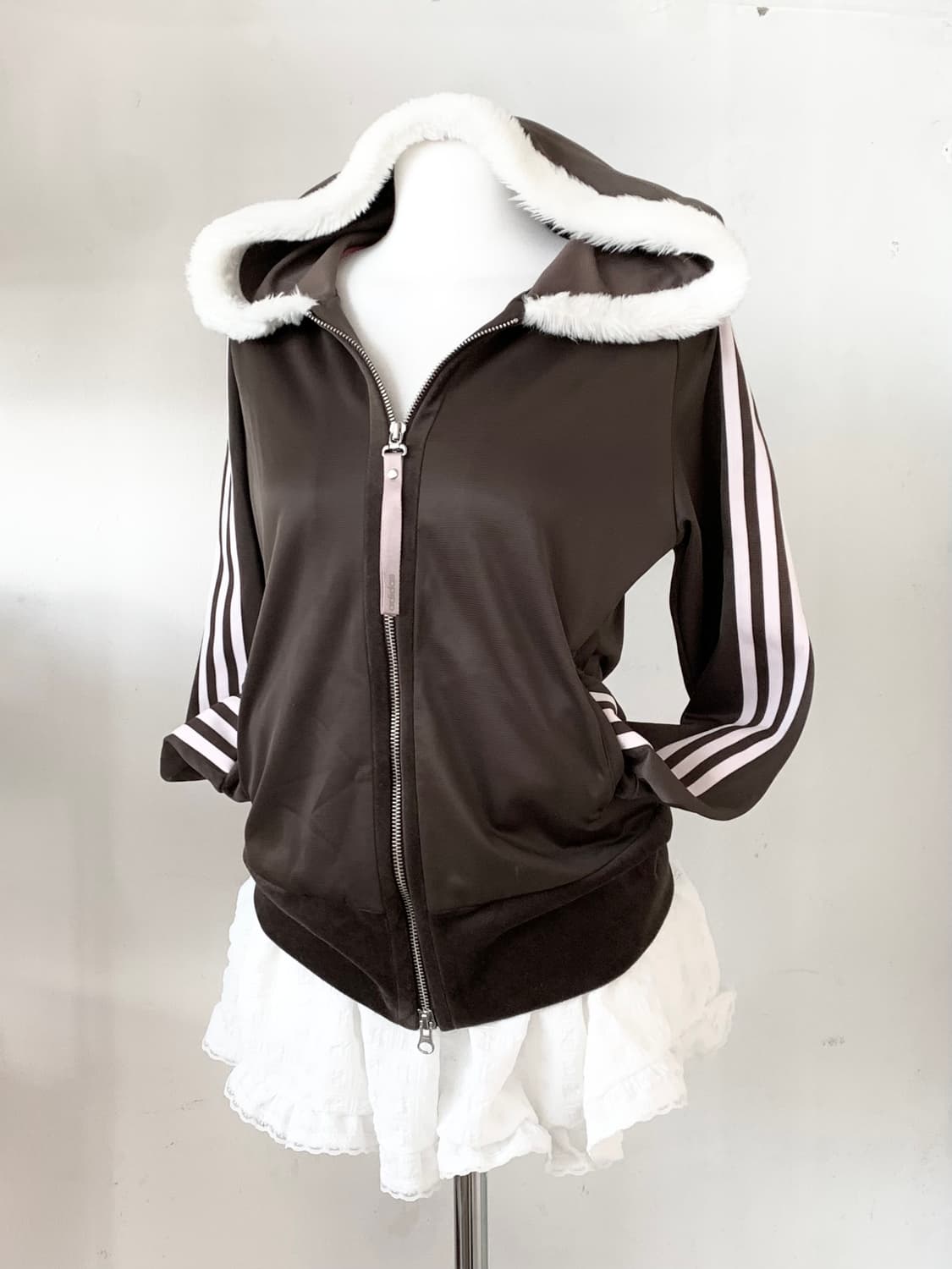 Adidas 올드스쿨 딸기초코 퍼 후드져지 상품이미지1