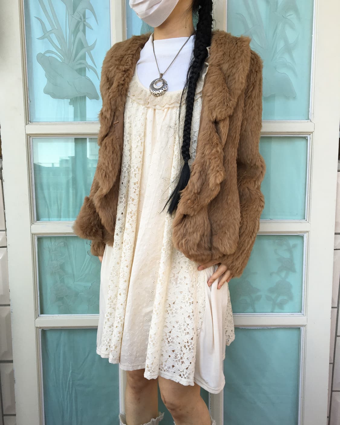 Rabbit fur ruffle point jacket 상품이미지6