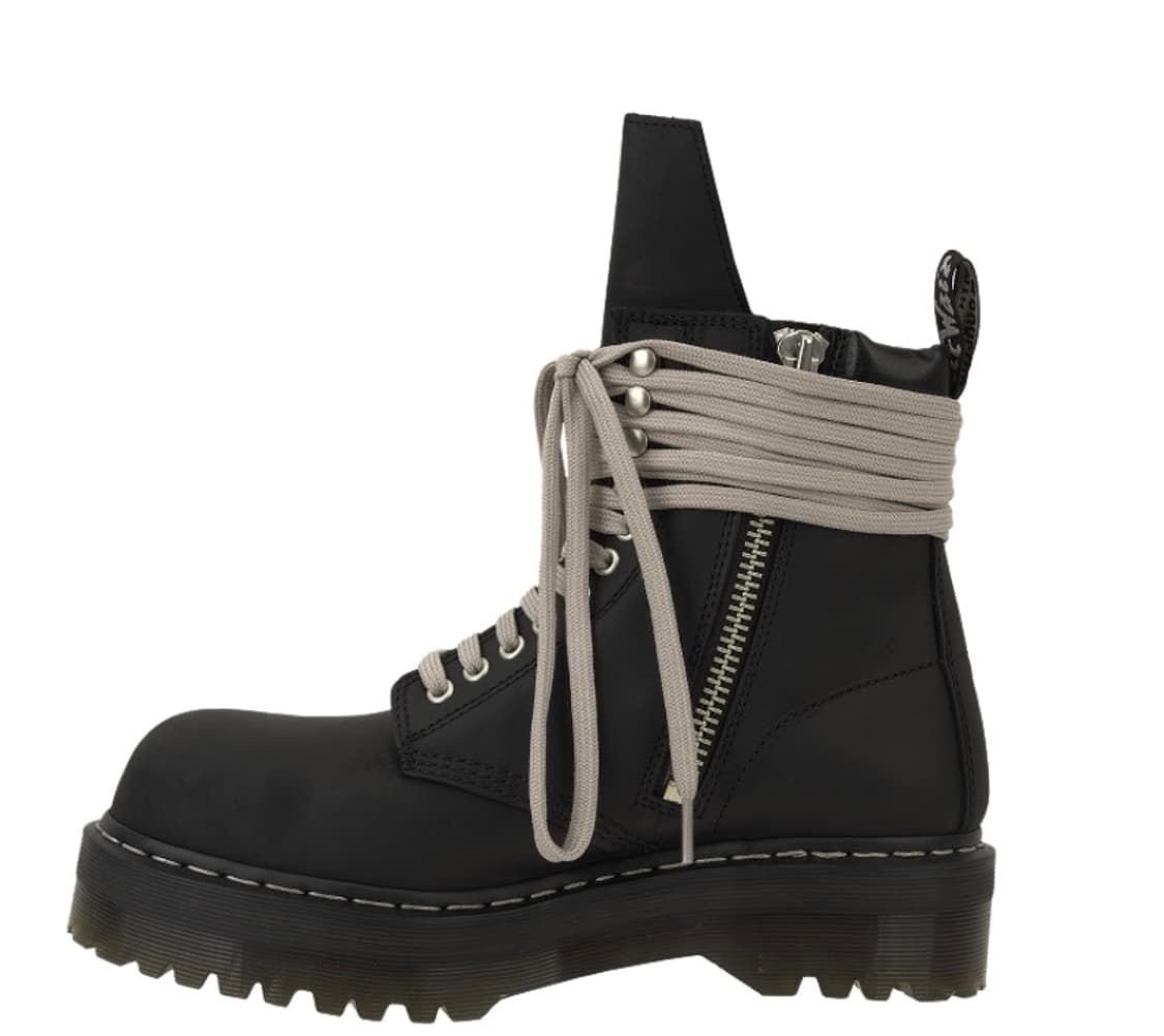 닥터마틴 x 릭 오웬스 쿼드 솔 스틸 토 부츠 블랙 상품이미지2