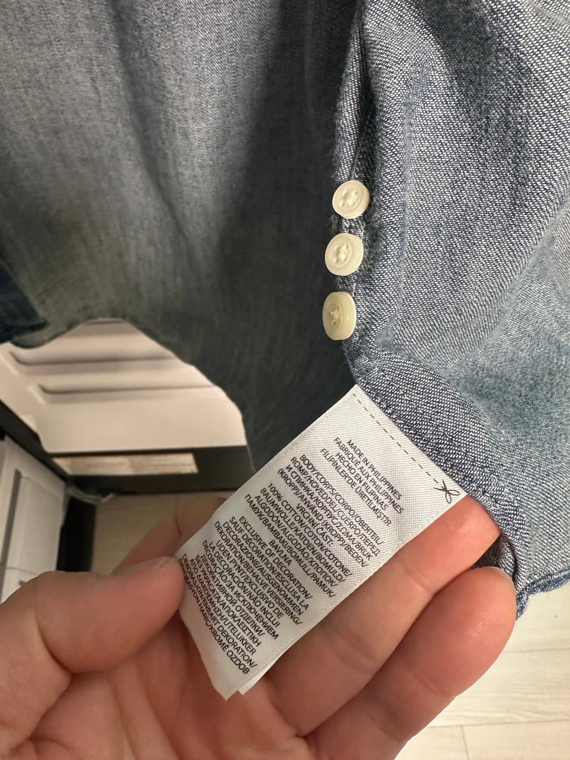 폴로 데님셔츠 클래식핏 L사이즈 상품이미지4