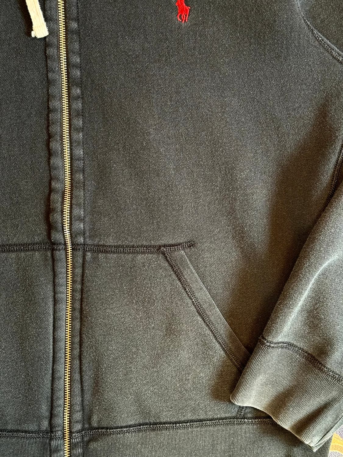 폴로 써멀 후드집업 블랙 상품이미지5