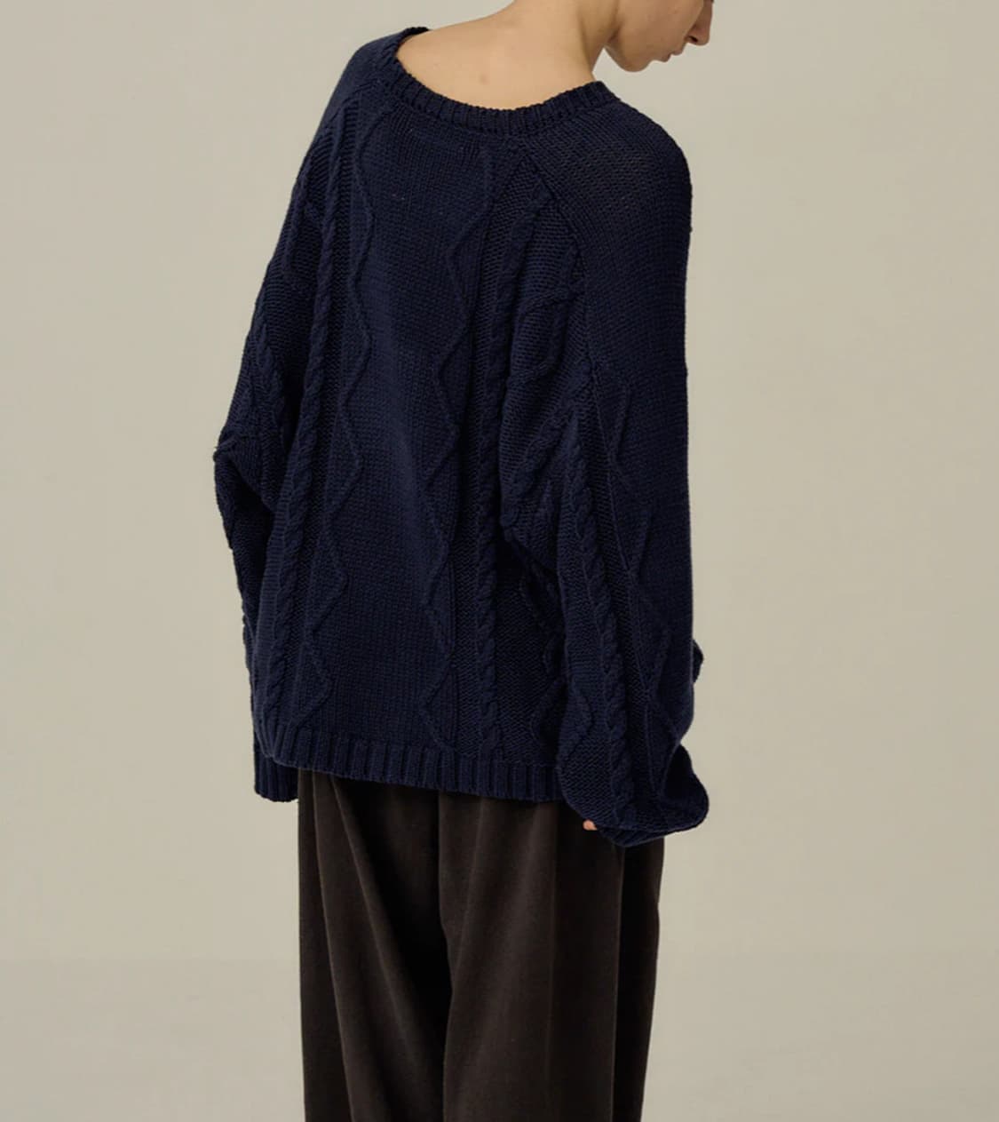 (2) EMBROIDERY CABLE STITCH KNIT 상품이미지2