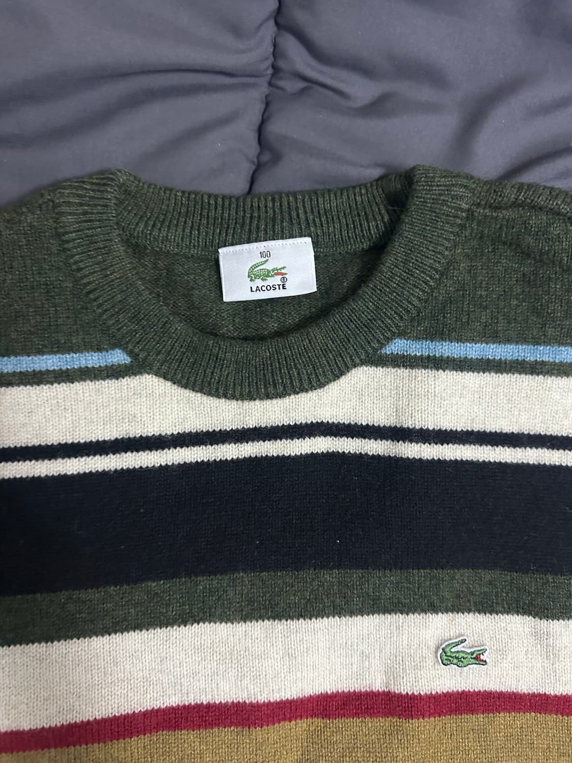 라코스테 스트라이프 니트 100 상품이미지2