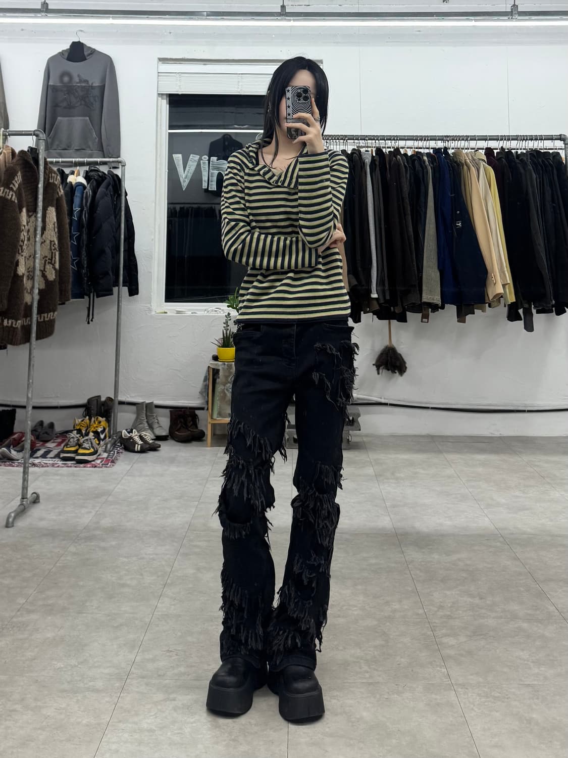 Hushush 사이드 버튼 니트 상품이미지8