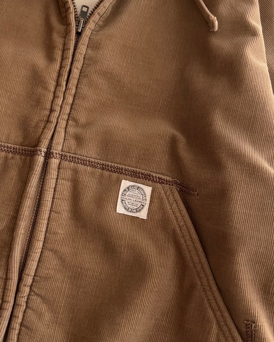 폴로 코듀로이 후드 집업 브라운 S 상품이미지4