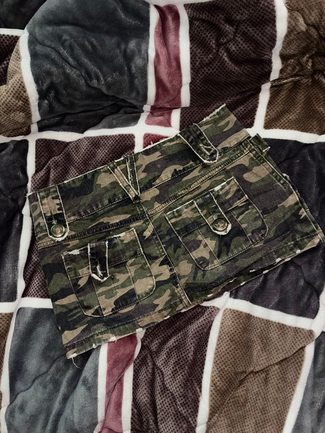 y2k 버튼디테일 밀리터리 로우라이즈 스커트 상품이미지2