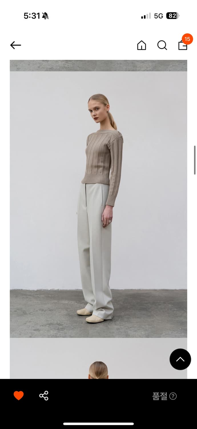 로우클래식 보트넥 니트 상품이미지2