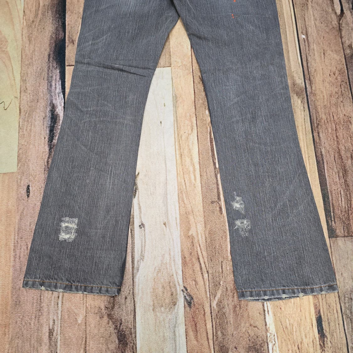 00s 데드스탁 플랙진 디스트레스드 크러쉬드, 페인틸 데님 33 상품이미지7