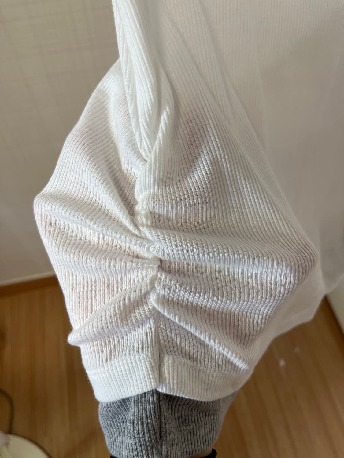 자라 골지 반팔티 상품이미지3