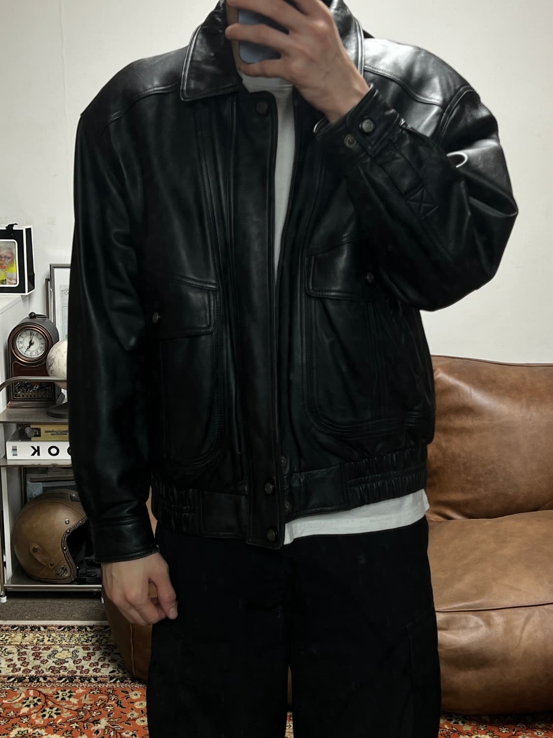 [100] 케이엔에스 빈티지 양가죽 레더자켓 상품이미지3