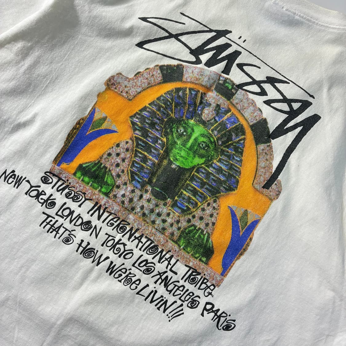 Stussy  스투시 스핑크스 그래픽 화이트 반팔티셔츠  상품이미지3
