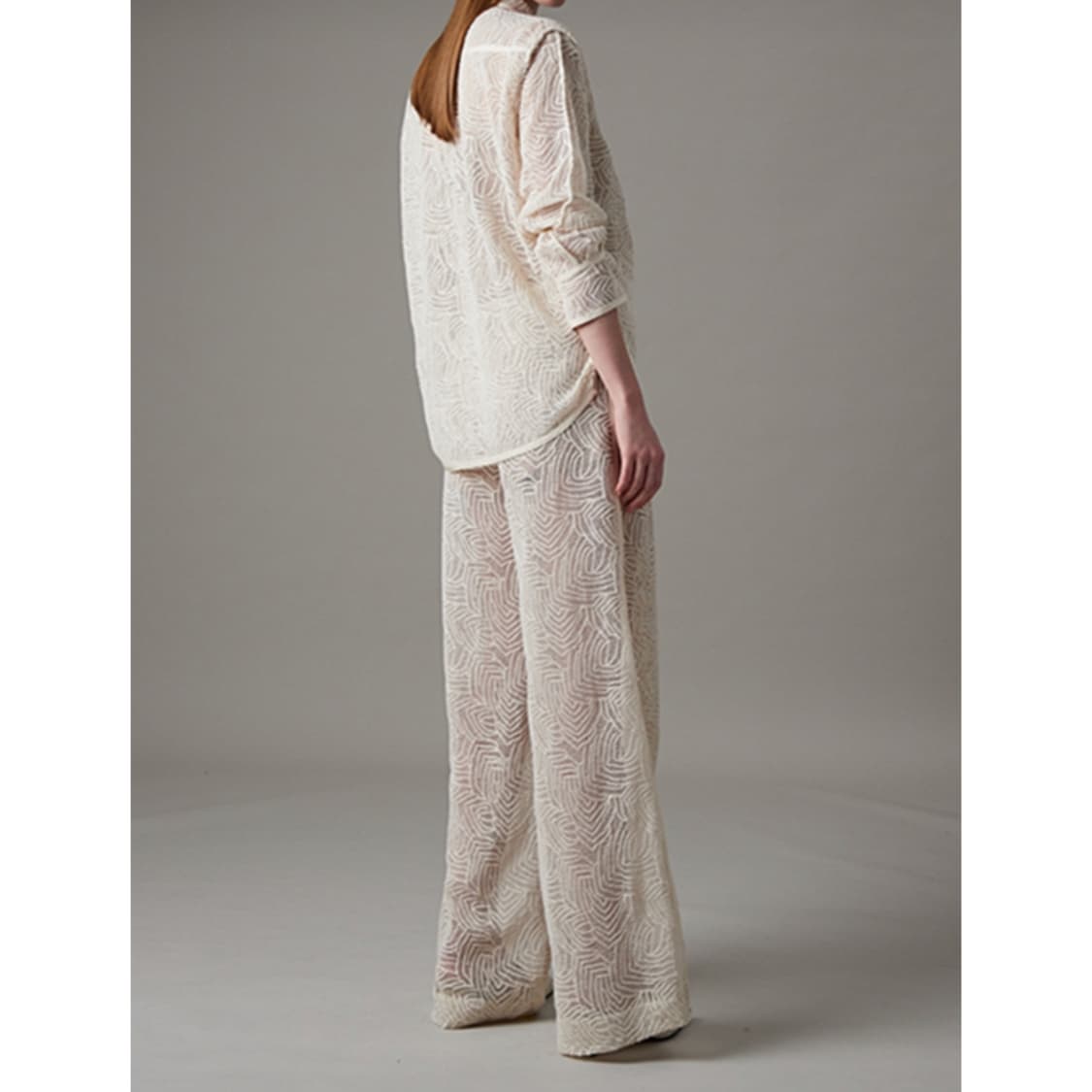 오브제 레이스 백 밴딩 팬츠 상품이미지6