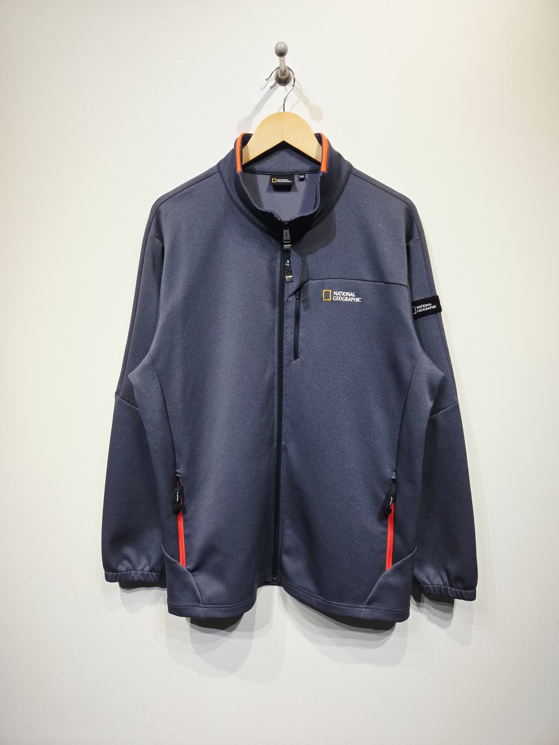 내셔널지오그래픽 남성 스트레치 집업 자켓 다크그레이 상품이미지2