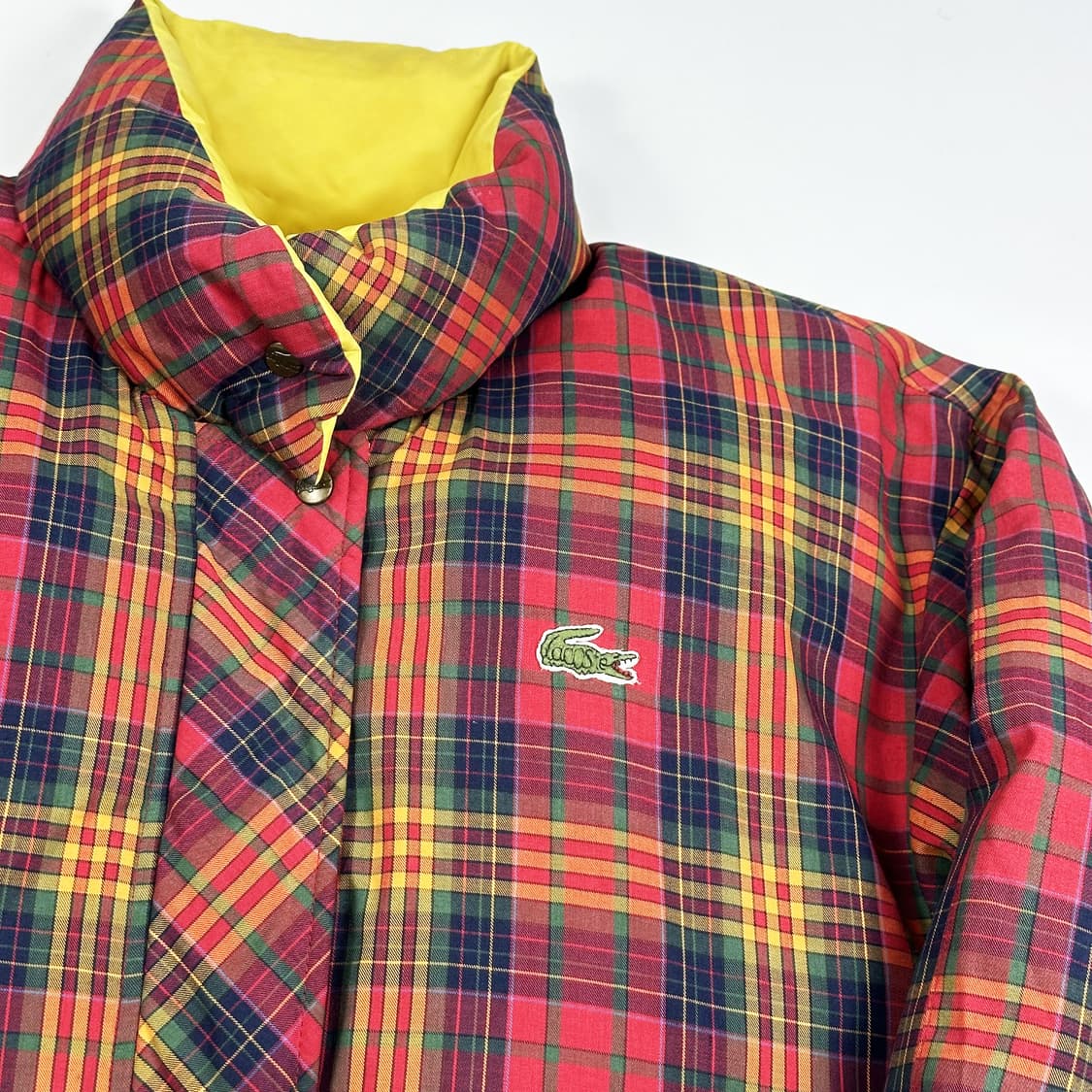 라코스테 크록 리버시블 타탄체크 패딩 점퍼 (S) 상품이미지3