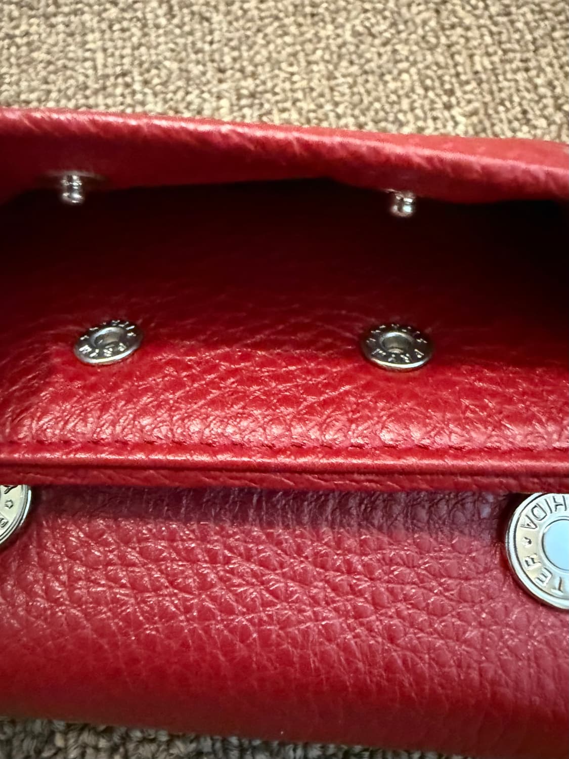 Yoshida Porter 요시다포터 포켓 퍼스 쉬링크 레드 카드지갑 상품이미지5