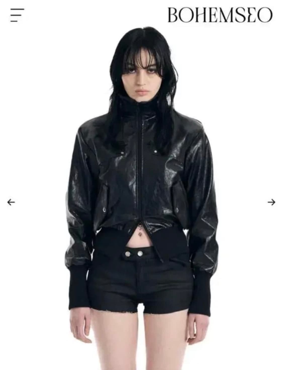 보헤미안서울 리벳 포인트 밴딩 점퍼 자켓 상품이미지1