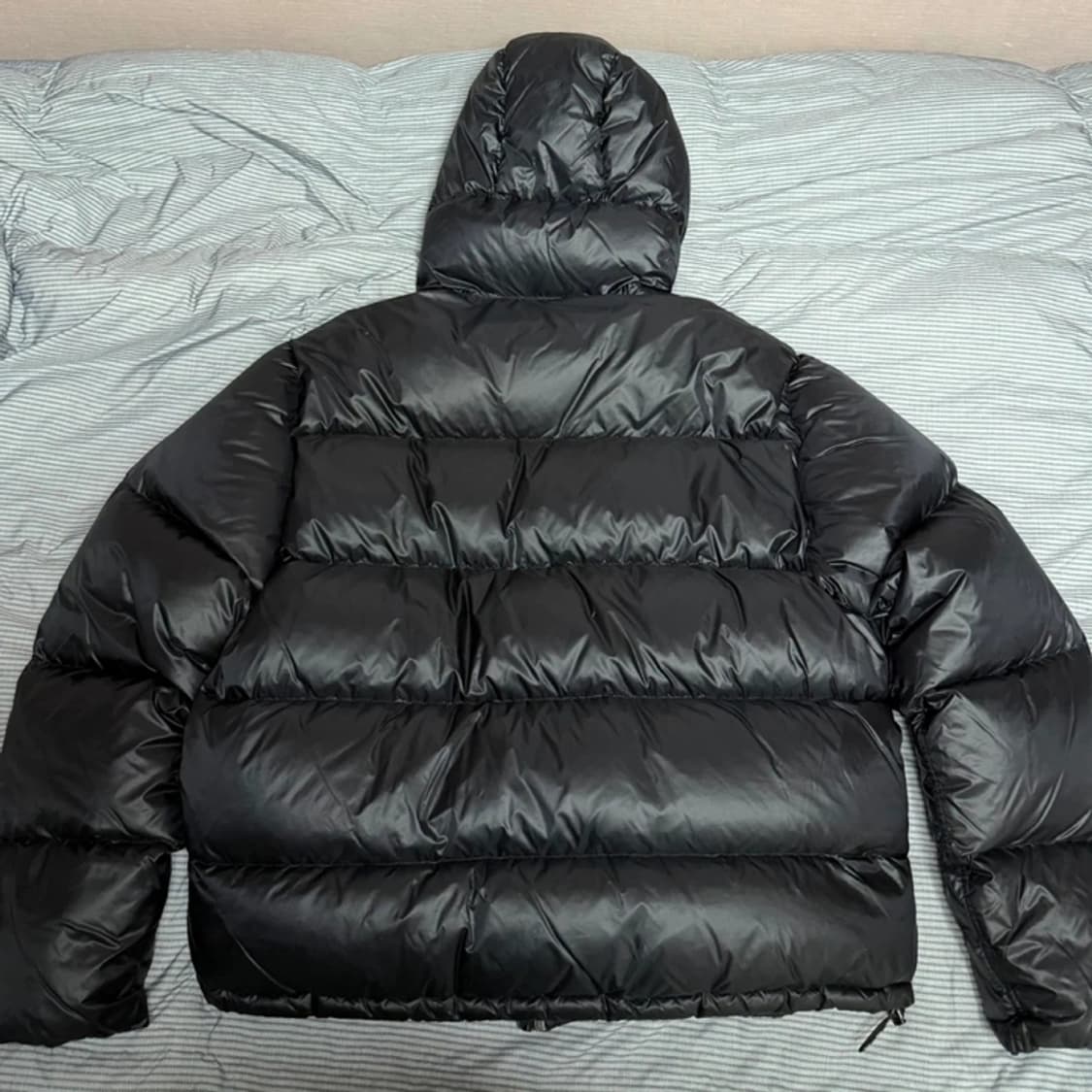 스투시 다운 파카 마이크로 립스탑 팬텀블랙 패딩M 상품이미지2