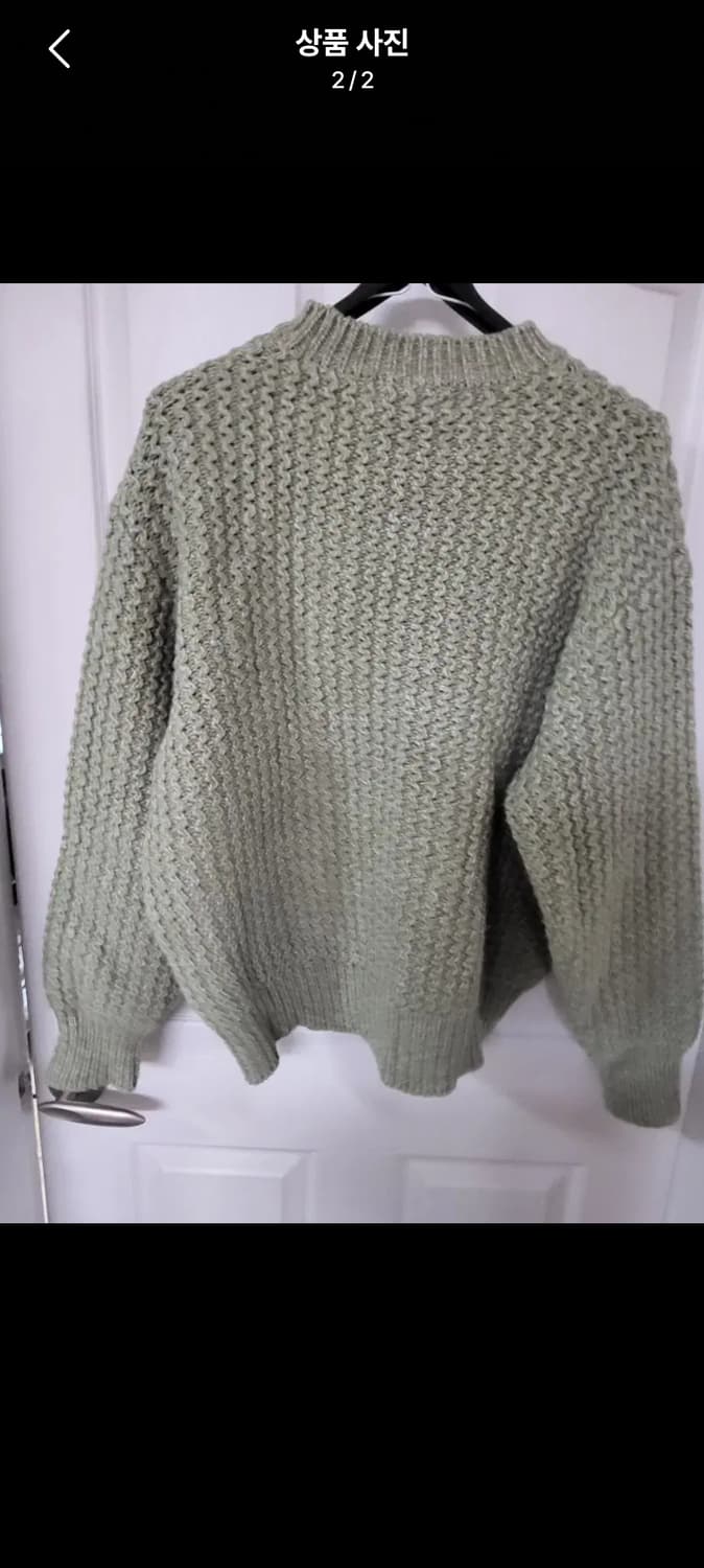 웨이비니스 웨이브 텍스처 램스울 니트 페일그린 2사이즈 상품이미지1