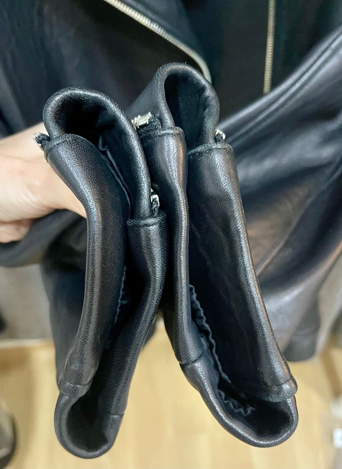 노케(NOHKE) 에콘 레더 에디션 램스킨 자켓 블랙  (M/38) 상품이미지7