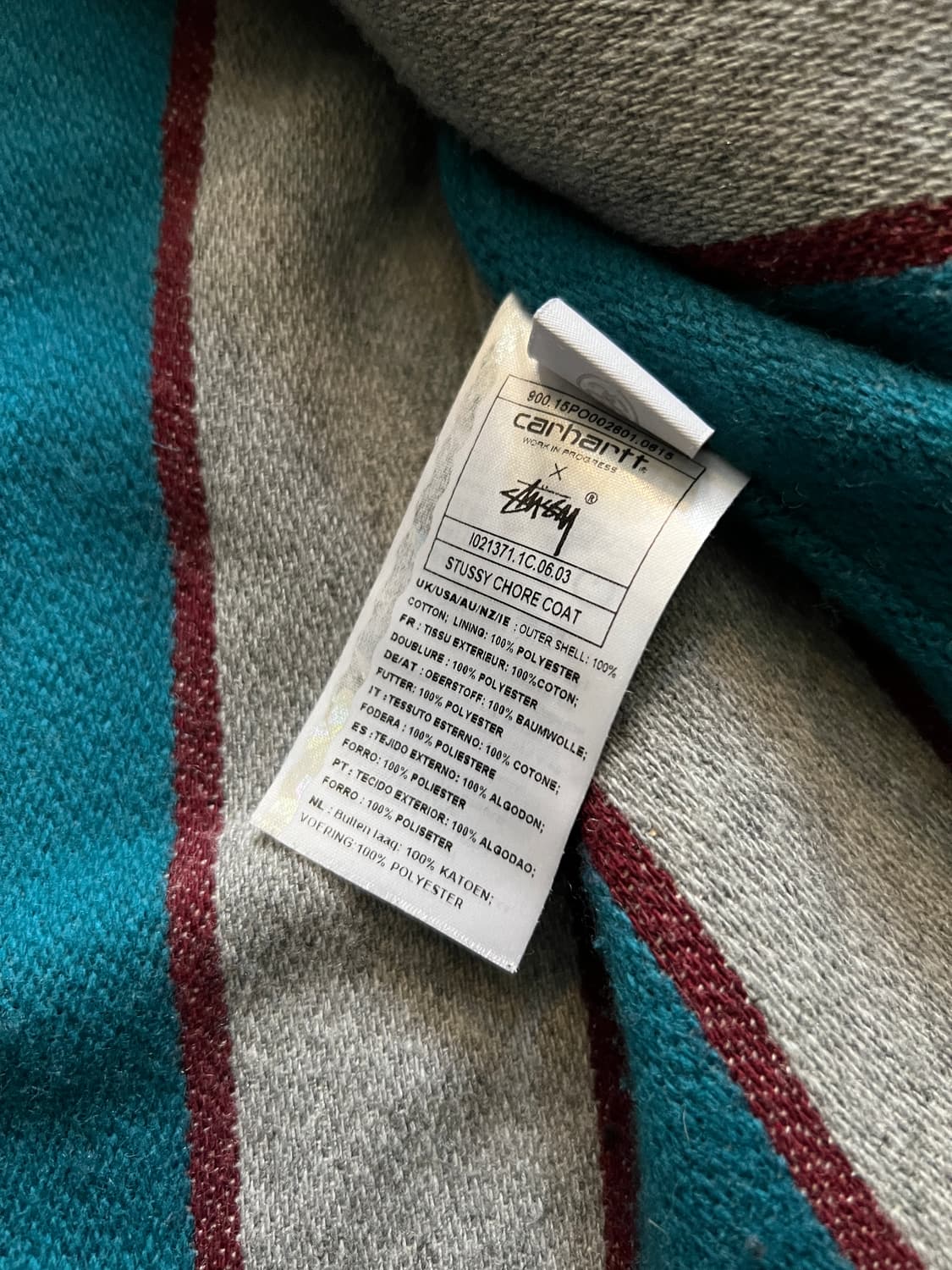 [M]칼하트 WIP X 스투시 15FW 네이비 초어 자켓 상품이미지5