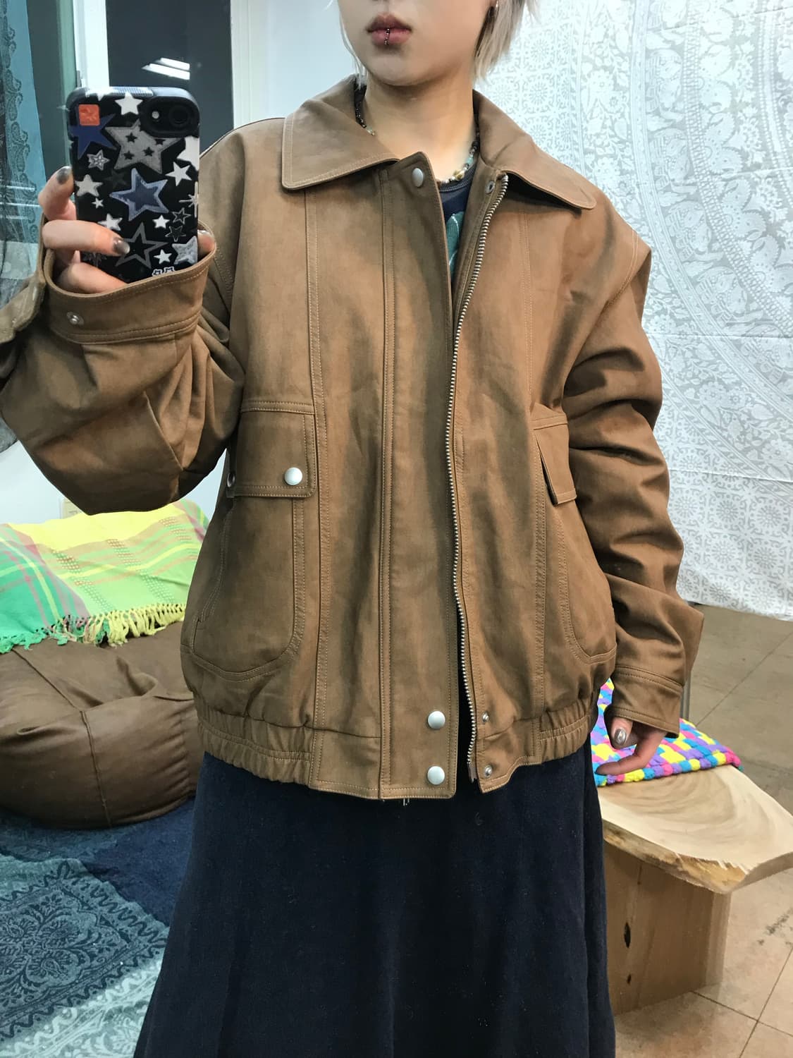 빈티지 레더 가죽자켓  상품이미지2