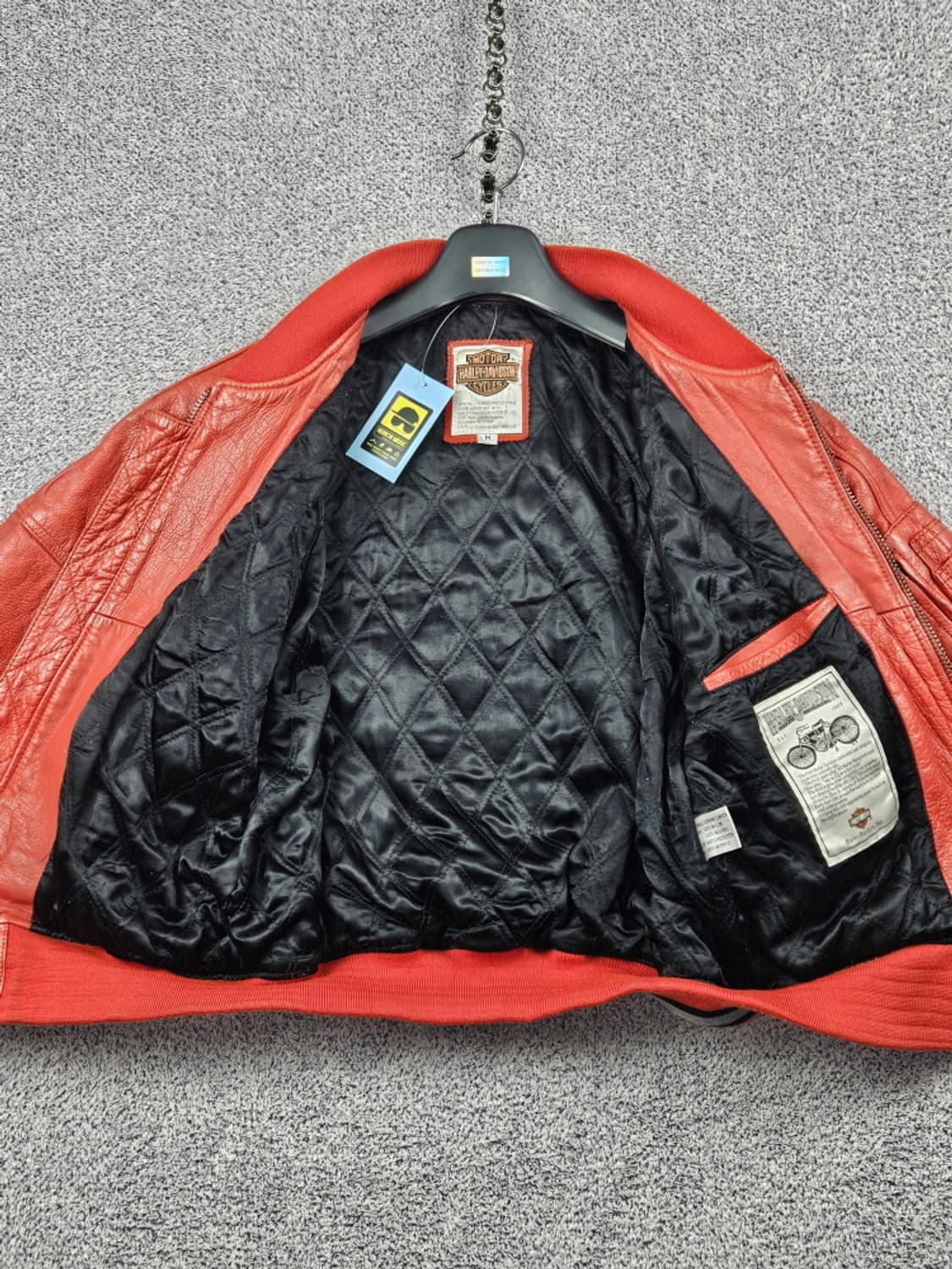 할리데이비슨 블루종 바시티 가죽 자켓 ( M ) / 10192 상품이미지10