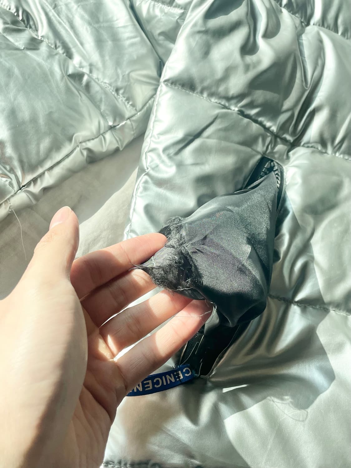 빈티지 유광 실버 푸퍼 패딩자켓 상품이미지5