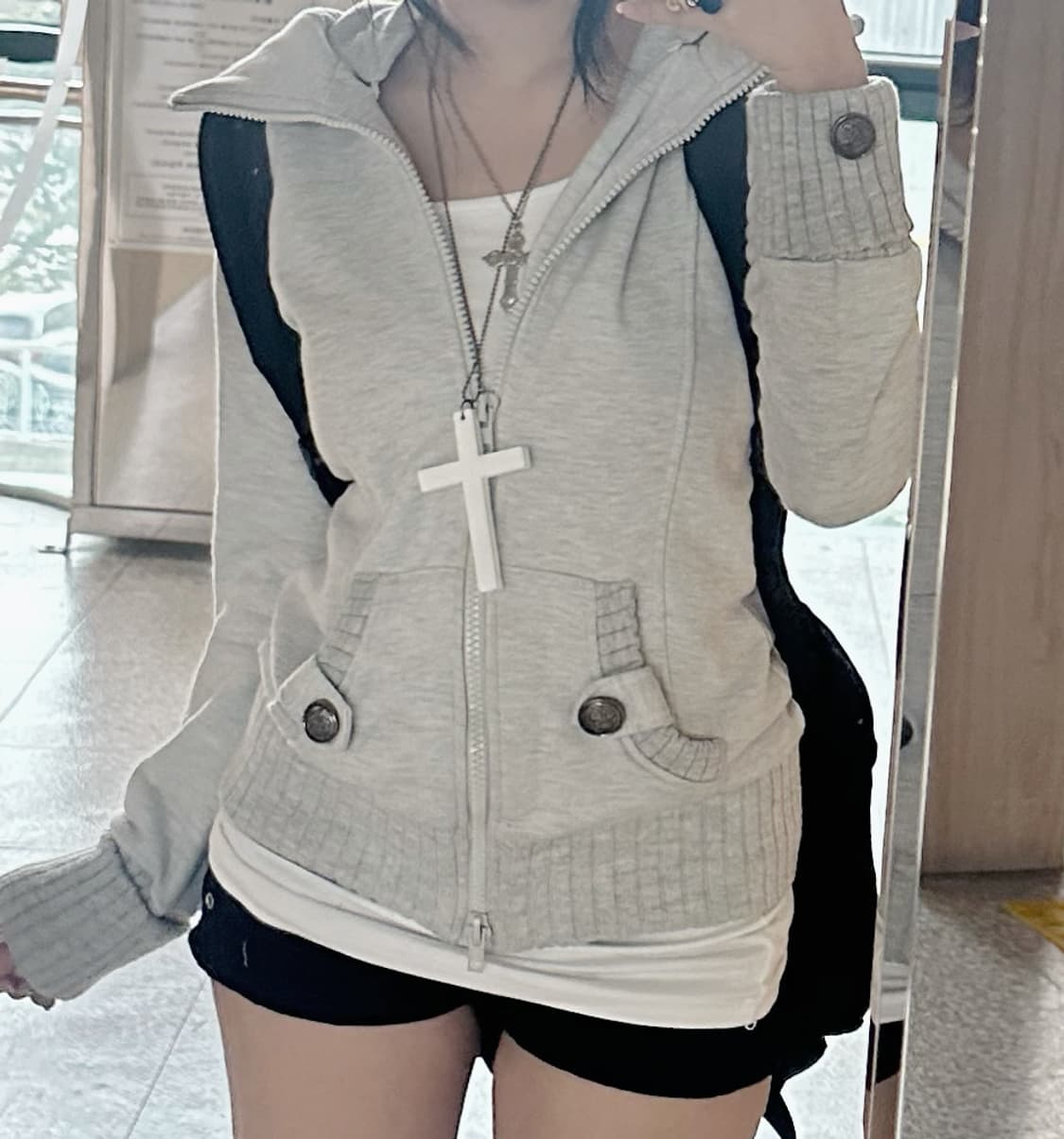 펑크 빈티지 투웨이 후드집업  상품이미지1
