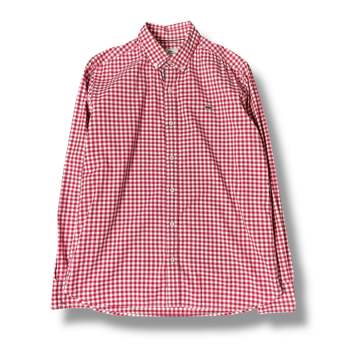 라코스테 레드 깅엄 체크 셔츠 40 상품이미지1