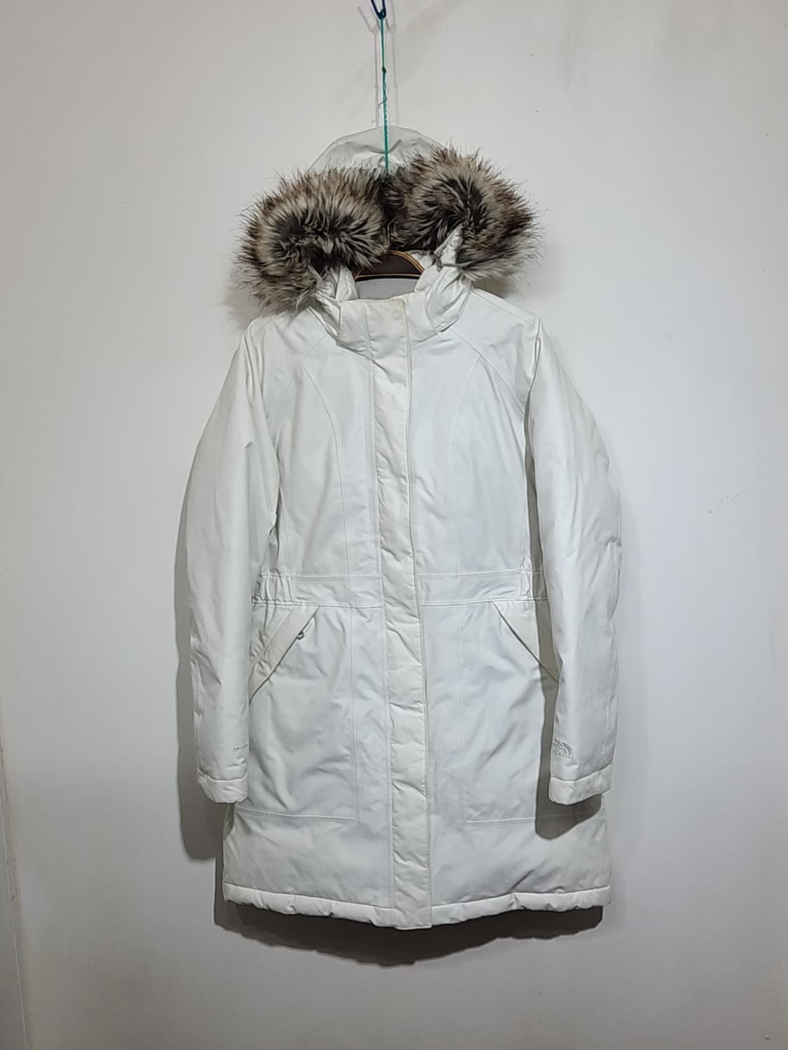 (M) 노스페이스 거위털 롱패딩 점퍼 화이트 구스다운 패딩코트  상품이미지1
