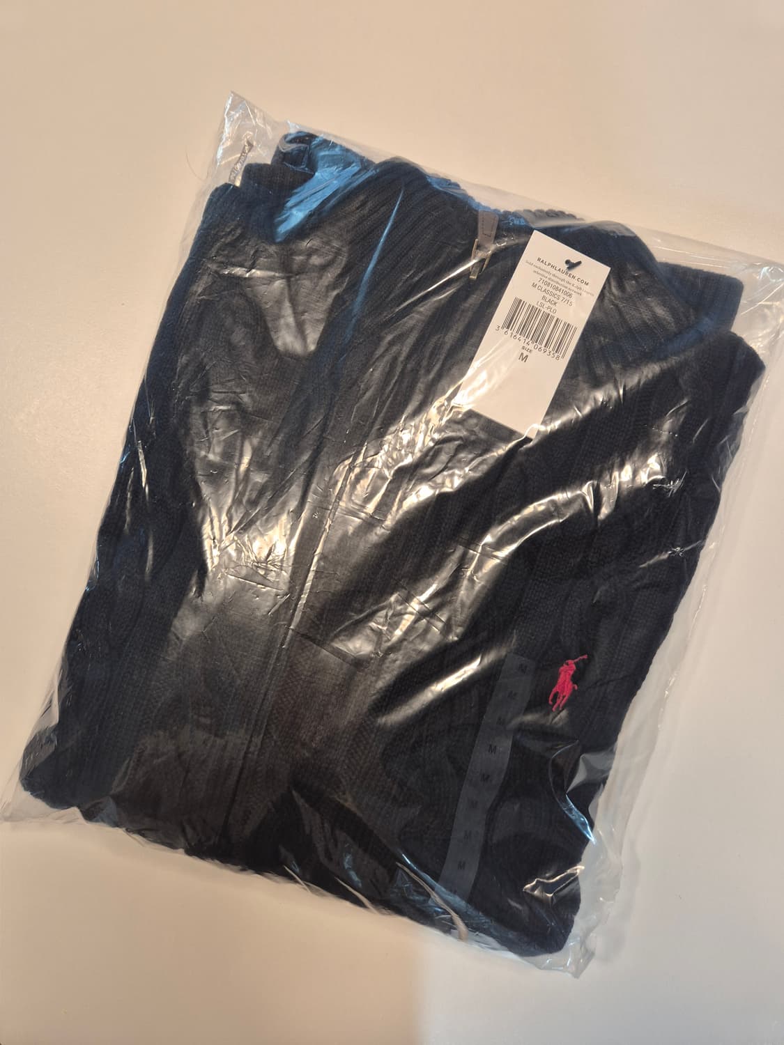 폴로 블랙 반집업 꽈배기 니트 (새상품) 상품이미지1