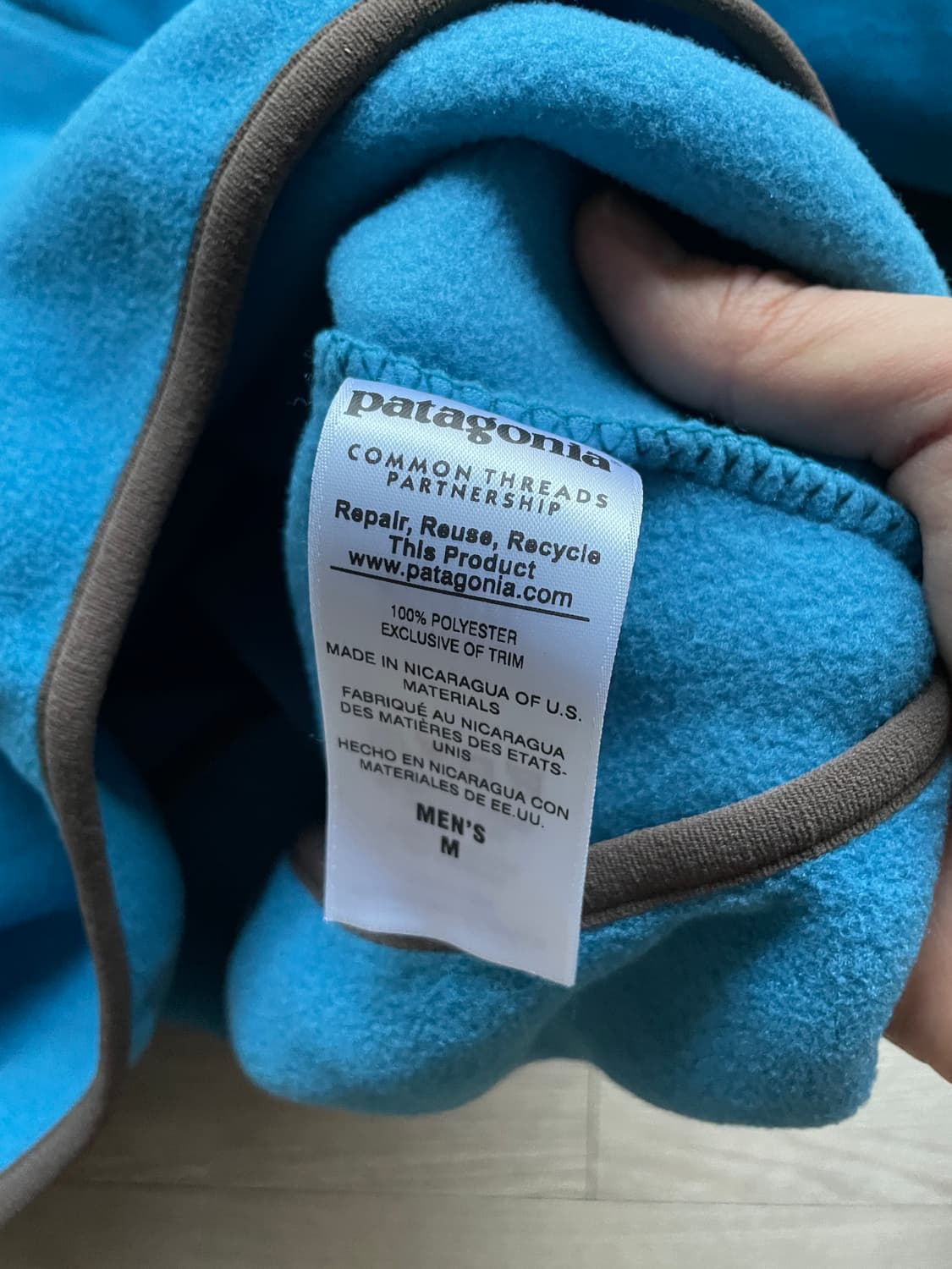 (데드스탁) 파타고니아 신칠라 트래비스 스캇 블루 플리스 상품이미지7