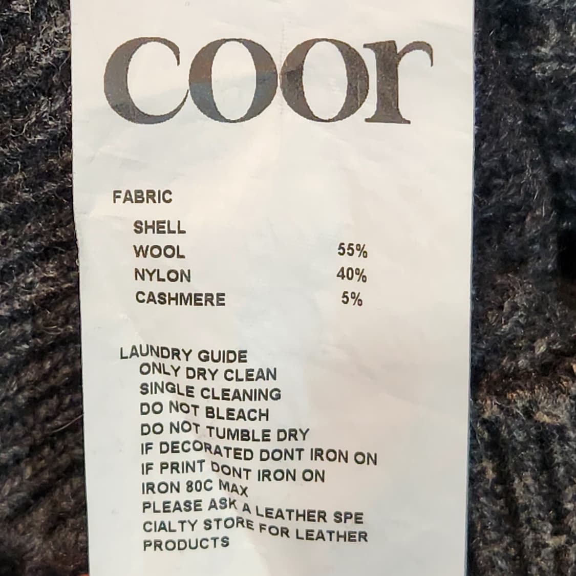 COOR 골지 니트 스웨터 (L) 상품이미지3