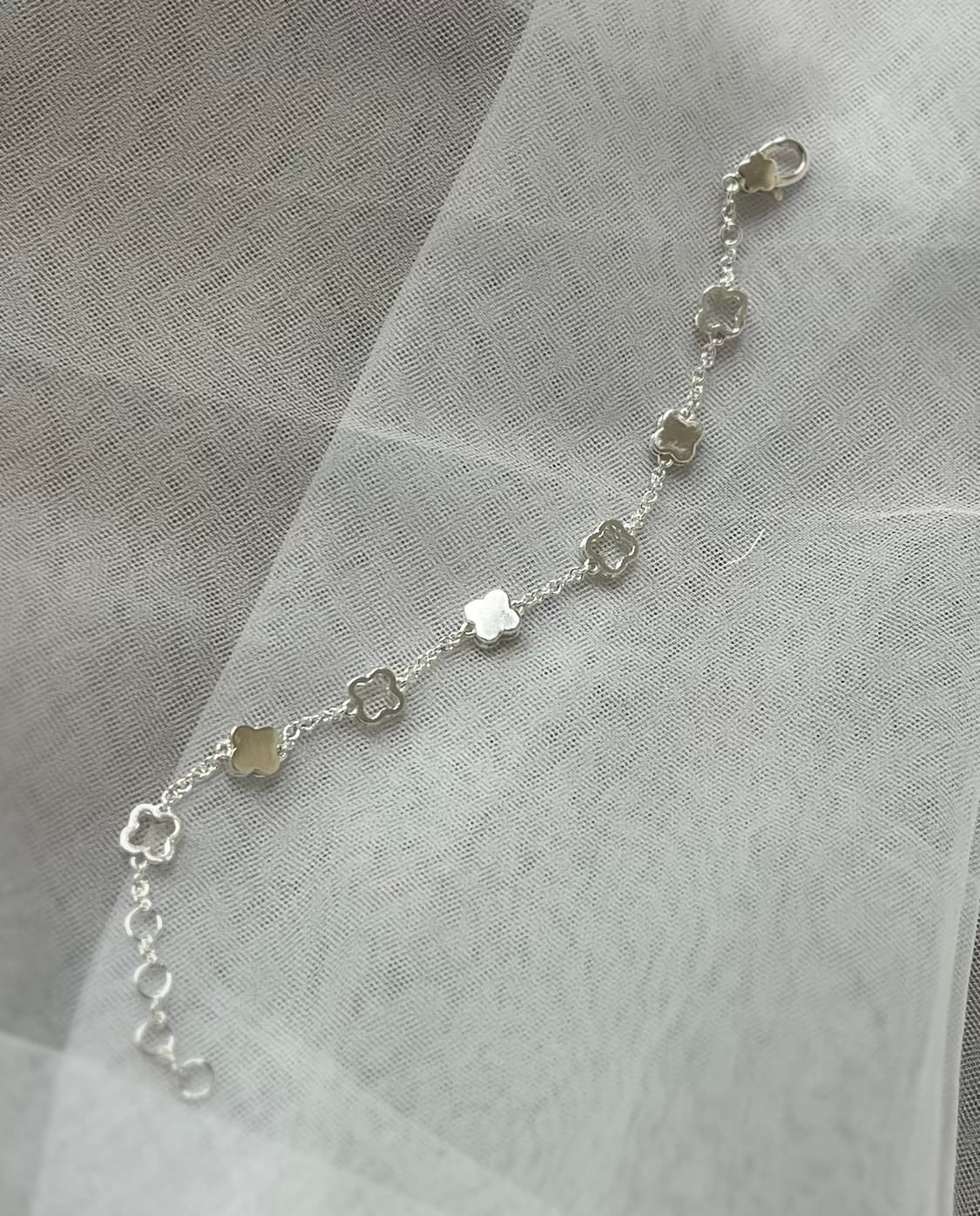 925silver 클로버 팔찌 상품이미지4