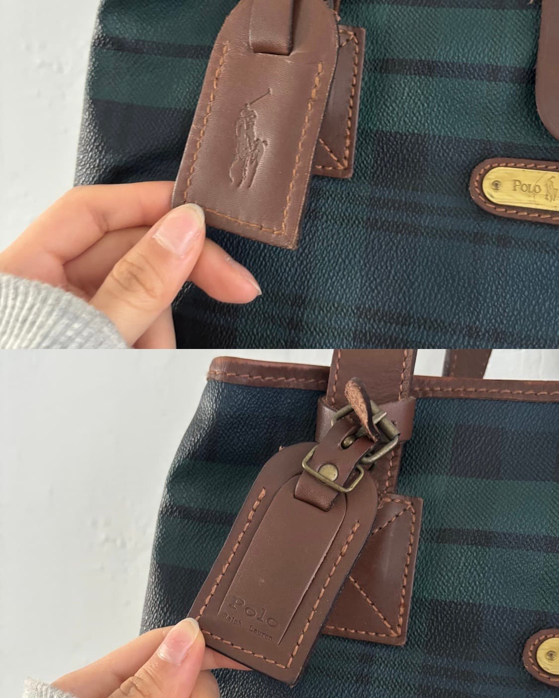 Polo 폴로 랄프로렌 블랙와치 타탄체크 토트백 상품이미지7