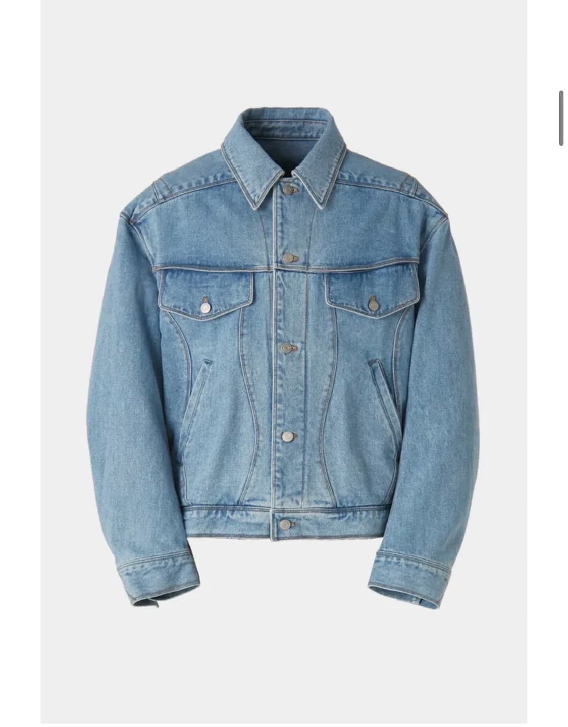 쿠어 트위스트 데님 트러거 자켓 (워시드블루) 상품이미지1