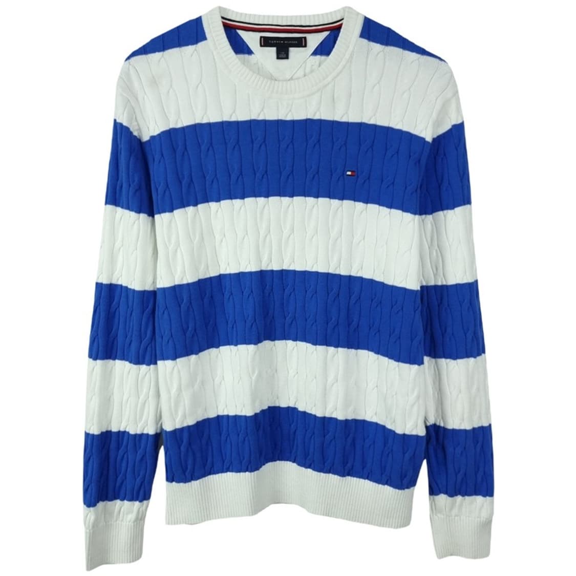[타미힐피거] 스몰 로고 자수 스트라이프 니트 M19227 상품이미지2