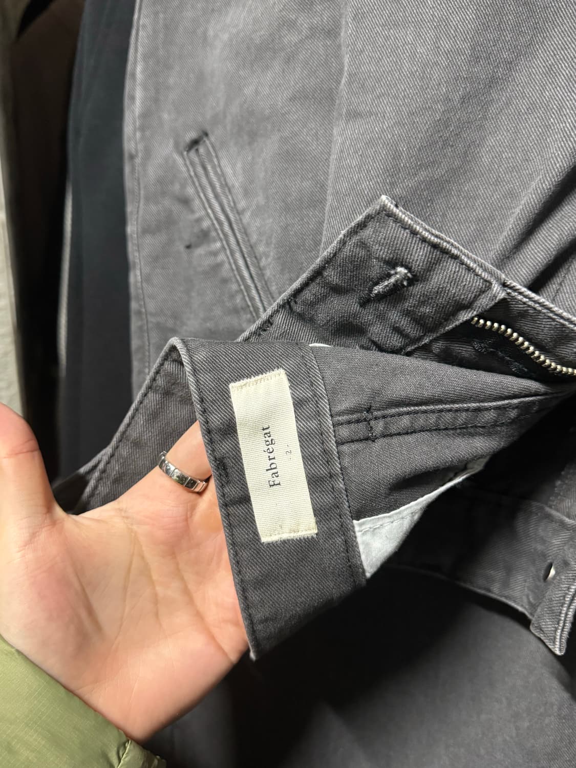 (택만 제거) 파브레가 피그 다잉 원턱 코튼 팬츠 새거 상품이미지4