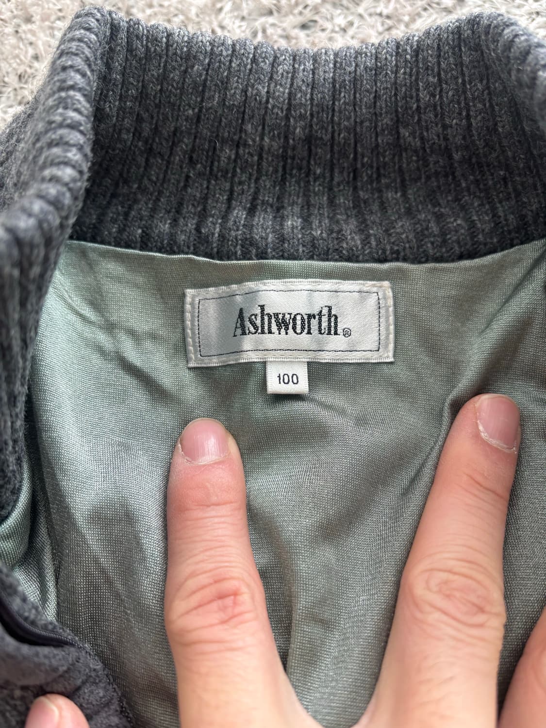 ASHWORTH 반집업니트 사이즈 100 상품이미지4