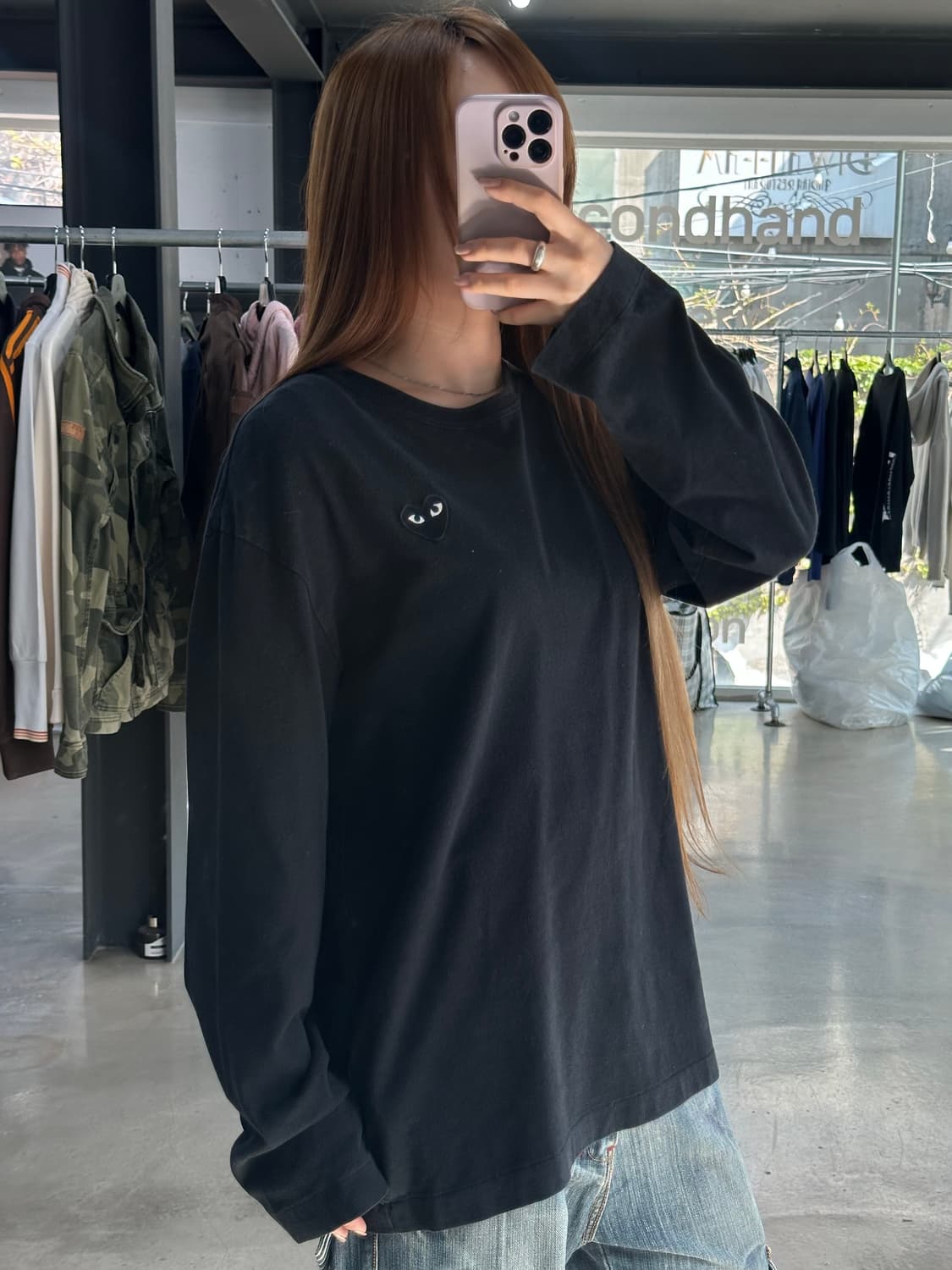 꼼데가르송 PLAY 블랙와펜 롱슬리브 상품이미지2