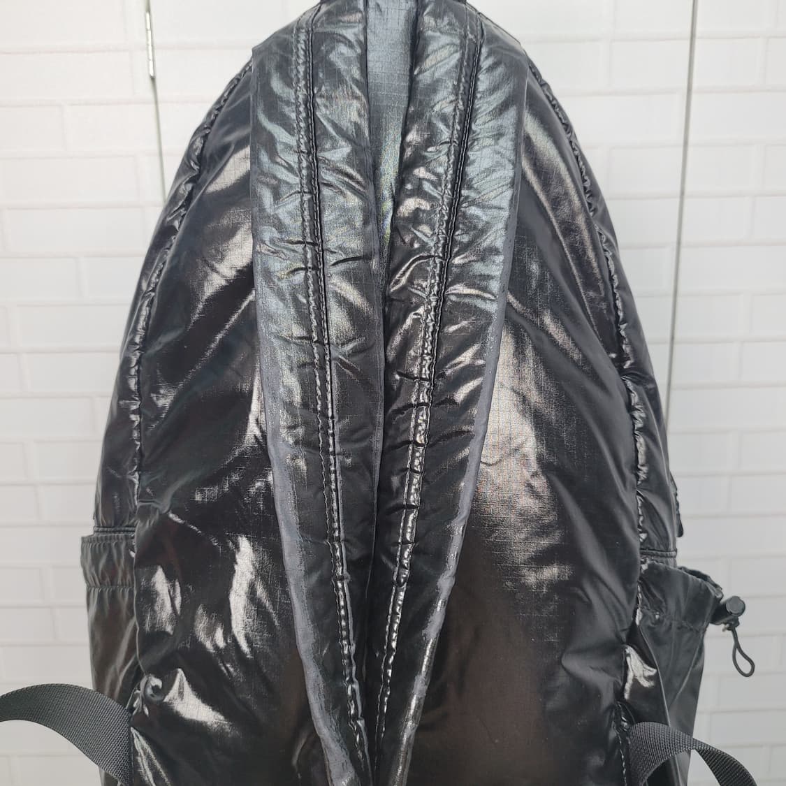 포터 Cire 유광 블랙 코팅 백팩 배낭 남여공용 상품이미지6