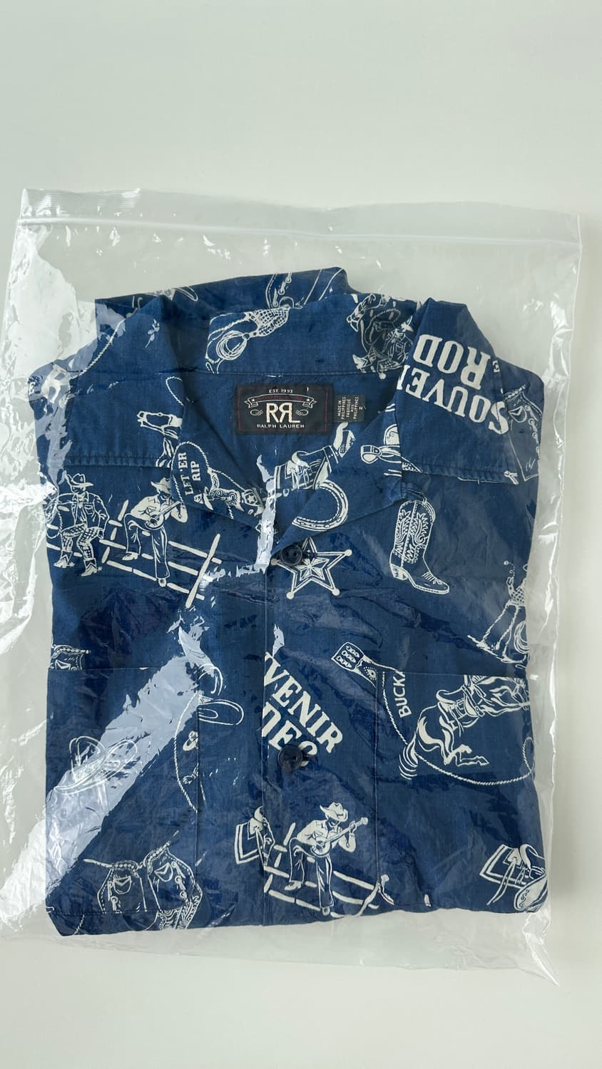 RRL 오픈 칼라 하와이안 셔츠 로데오 캠프셔츠 상품이미지5