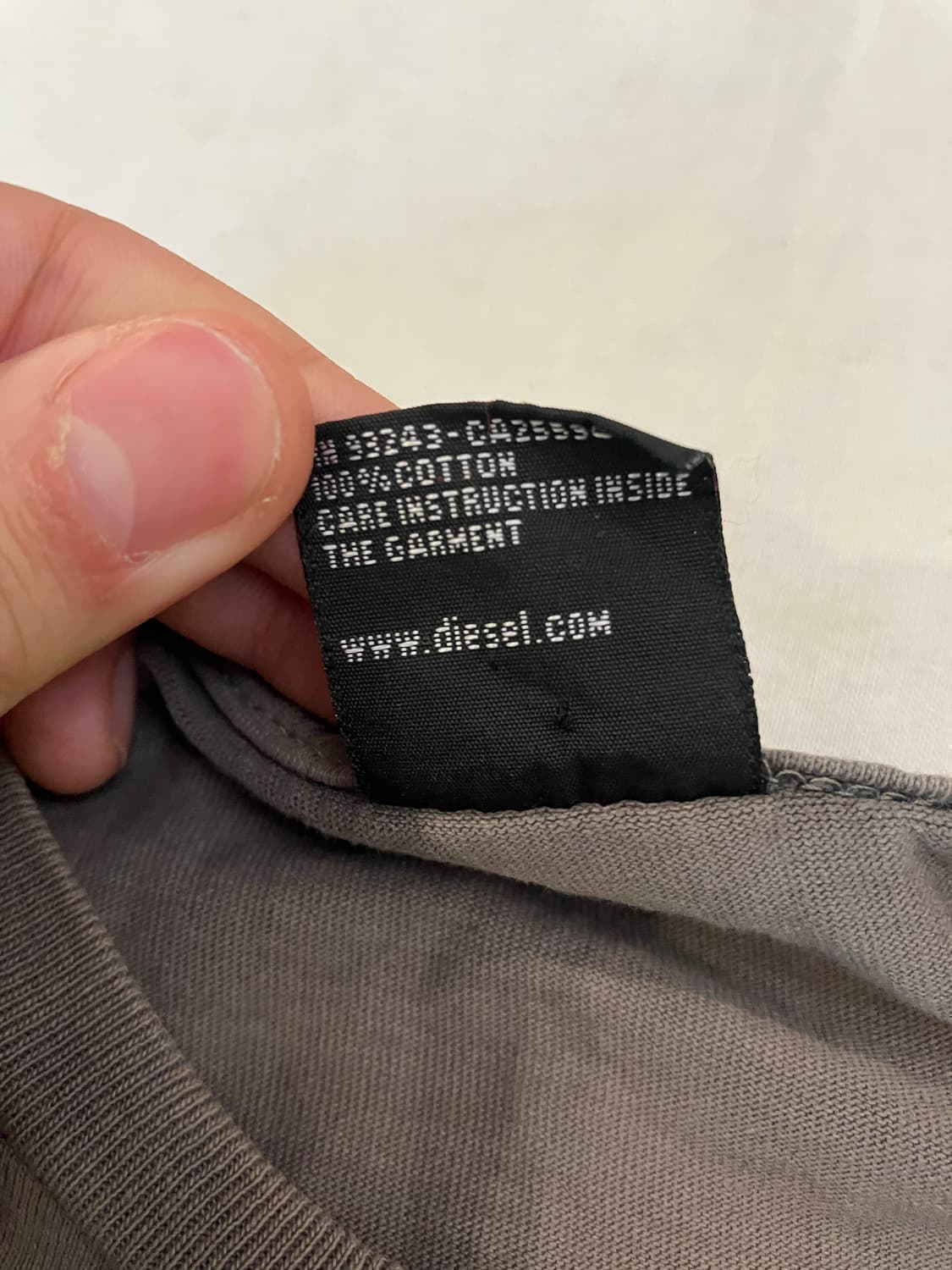 00s 디젤 아카이브 y2k 그런지 그래픽 티셔츠 그레이 상품이미지5