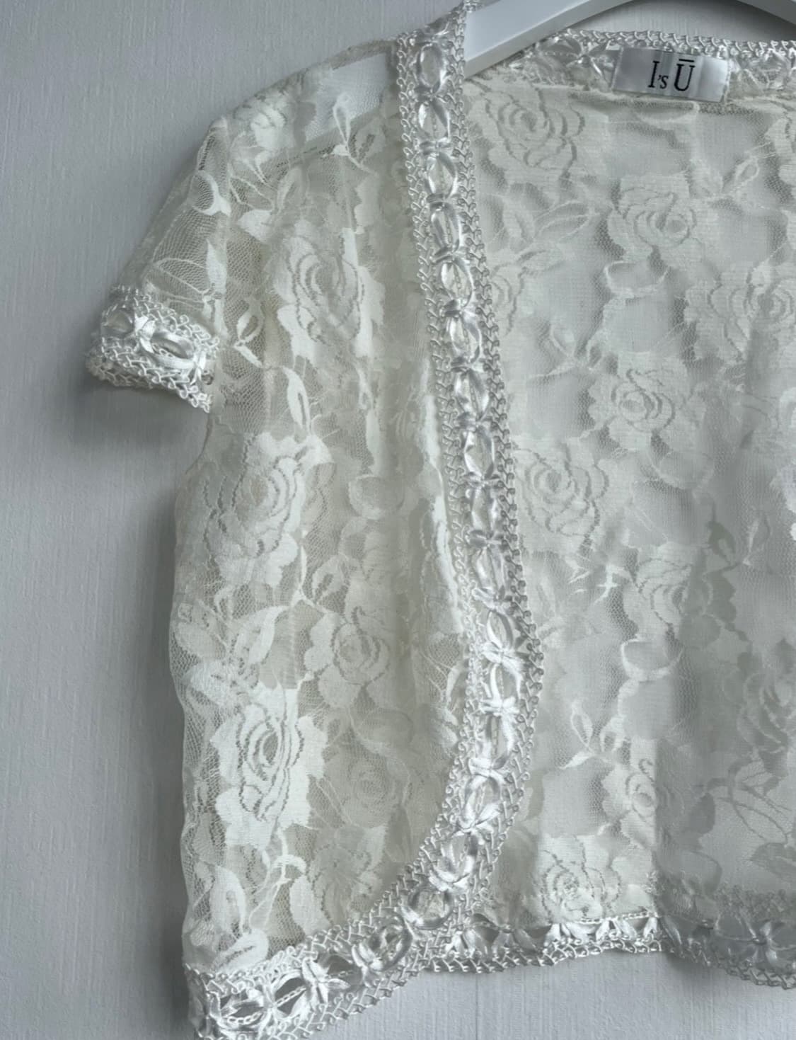 Is U 아이보리 로즈 레이스 볼레로 상품이미지3