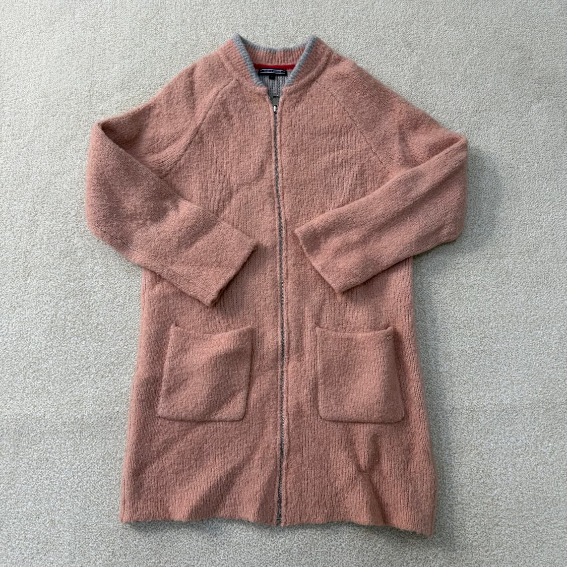 [S] 타미힐피거 여성 핑크 니트 롱 자켓 0105T1 상품이미지1