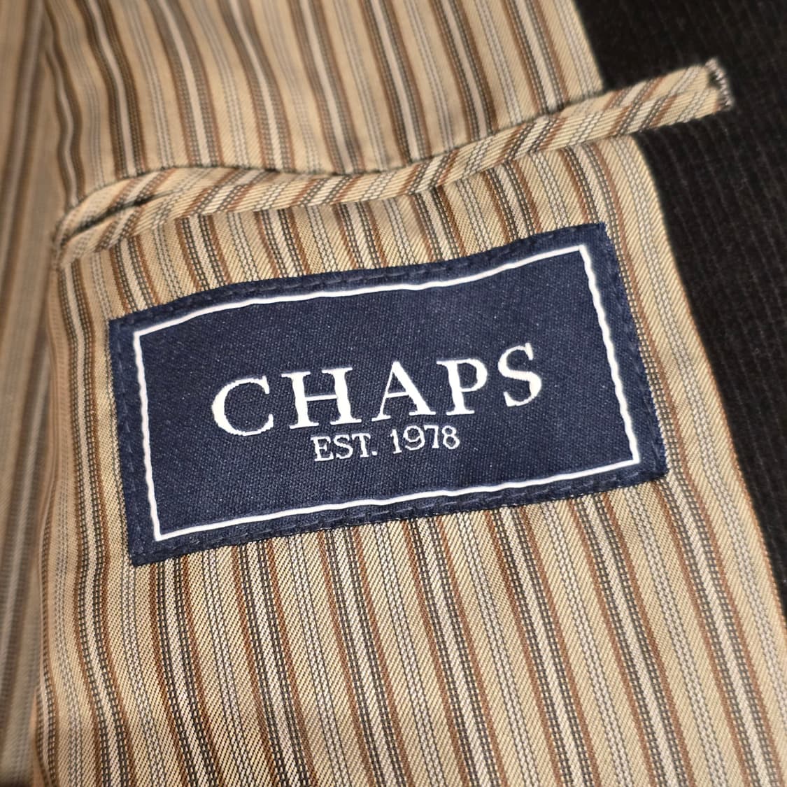 CHAPS 블랙 코듀로이 엘보패치 블레이저 상품이미지6