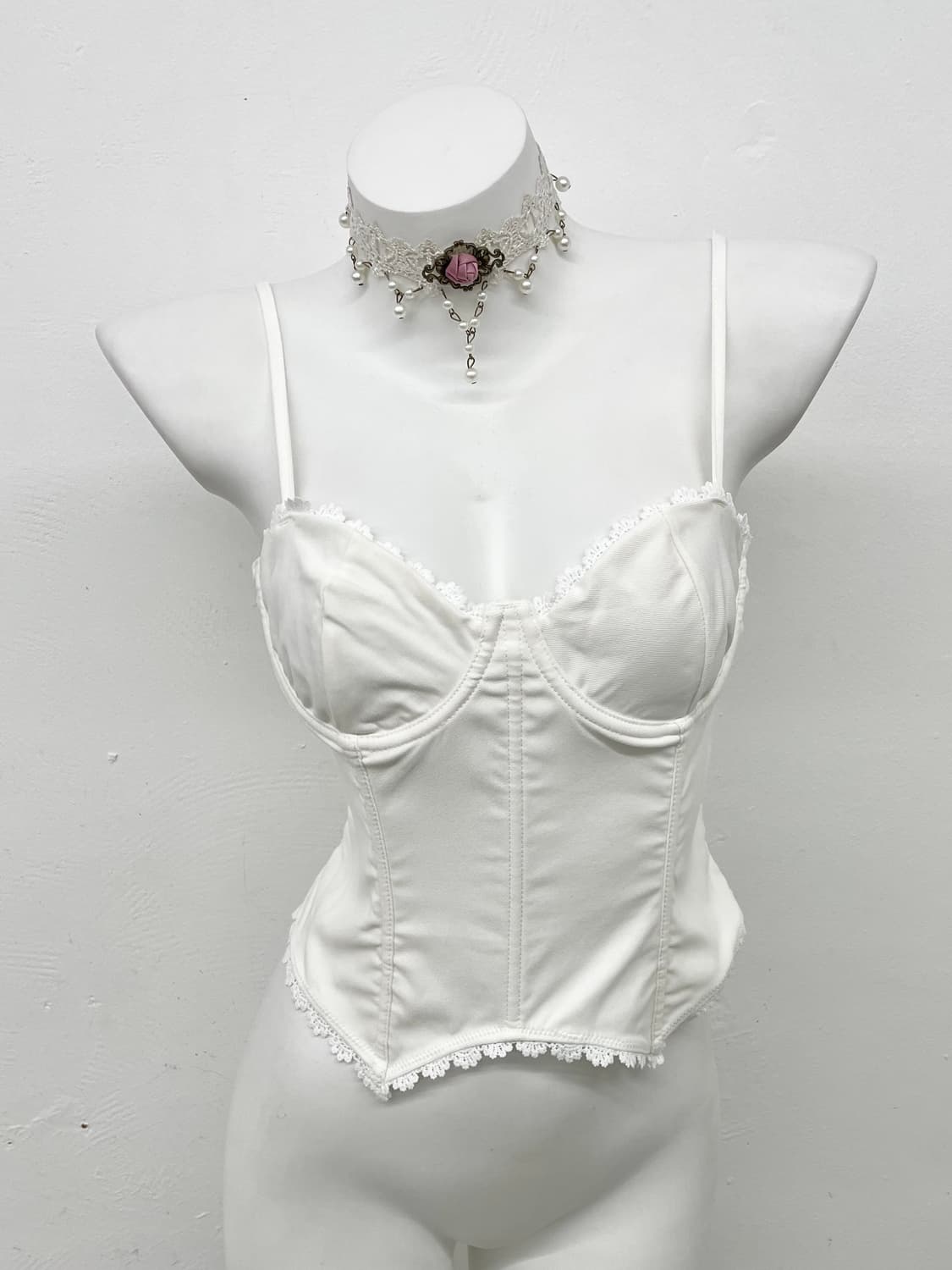 화이트 코티지 레이스 코르셋 상품이미지1